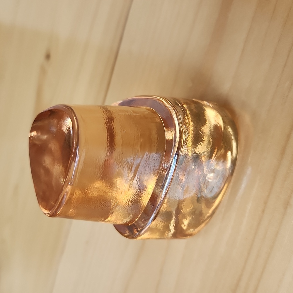 Anthropologie Zaza Decanter Hammered Glass Honey Luster - Picture 9 of 12